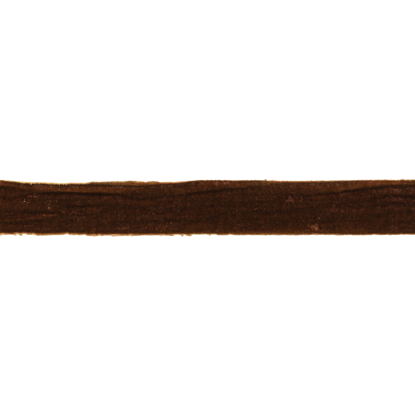 Fringed brown velvet ribbon 2" x 10 yds – soft raw-edge velvet ribbon | RRO Home
