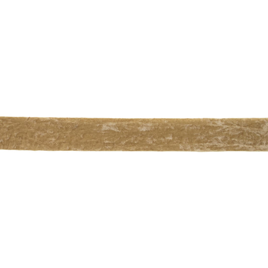 Fringed velvet ribbon dark beige – 2" x 10 yds with raw-edge fringe ribbon | RRO Home
