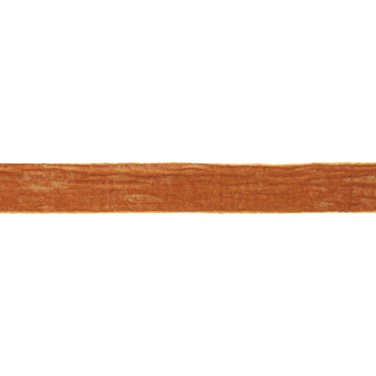 Fringed velvet ribbon orange – 2" x 10 yds with raw-edge fringe | RRO Home
