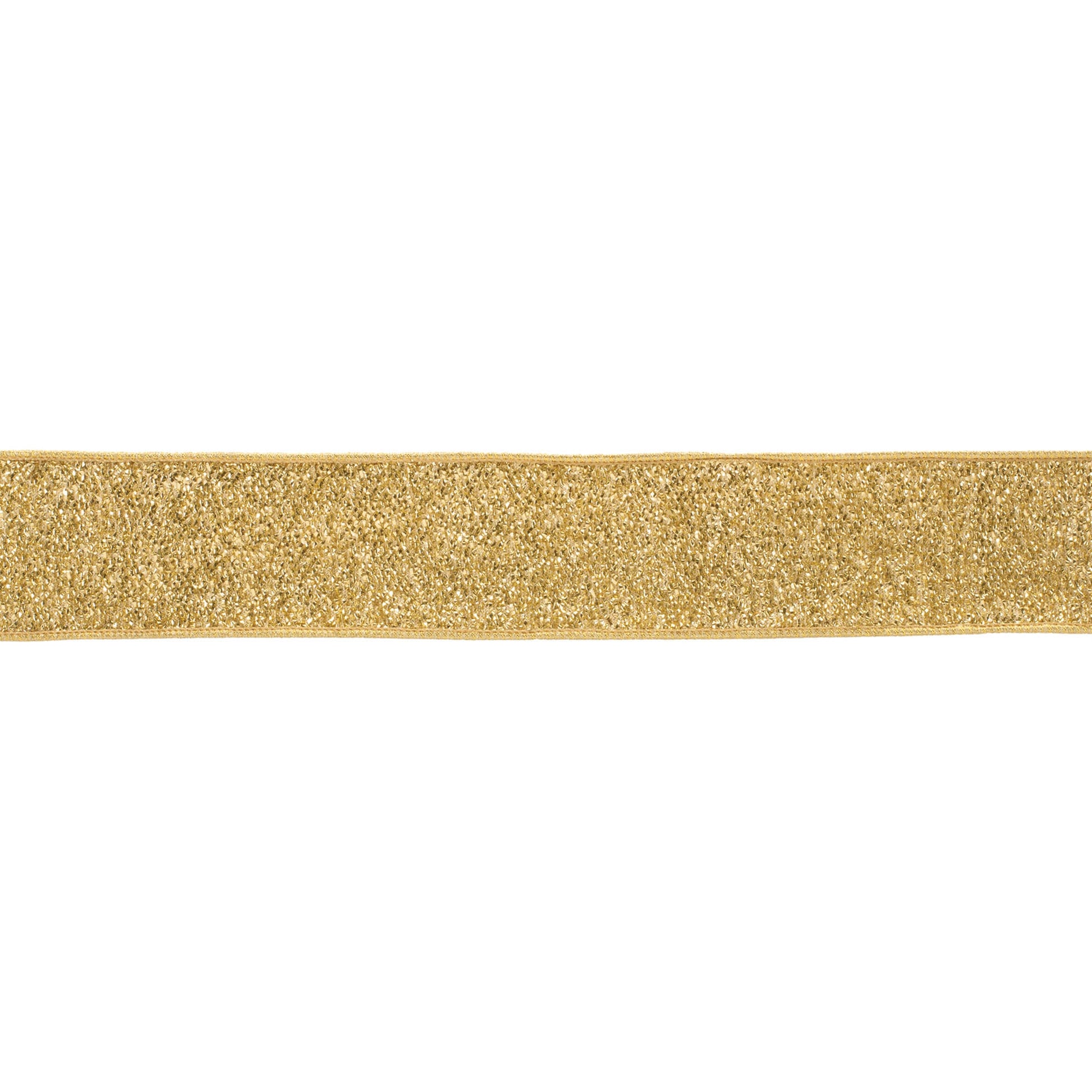 Metallic gold wired ribbon set of 2 – 2.5" x 10 yds each with shimmering accents | RRO Home
