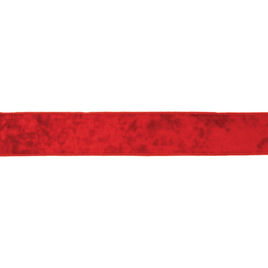 Red wired ribbon – 2.5" x 10 yds, vibrant red polyester with wired edges | RRO Home
