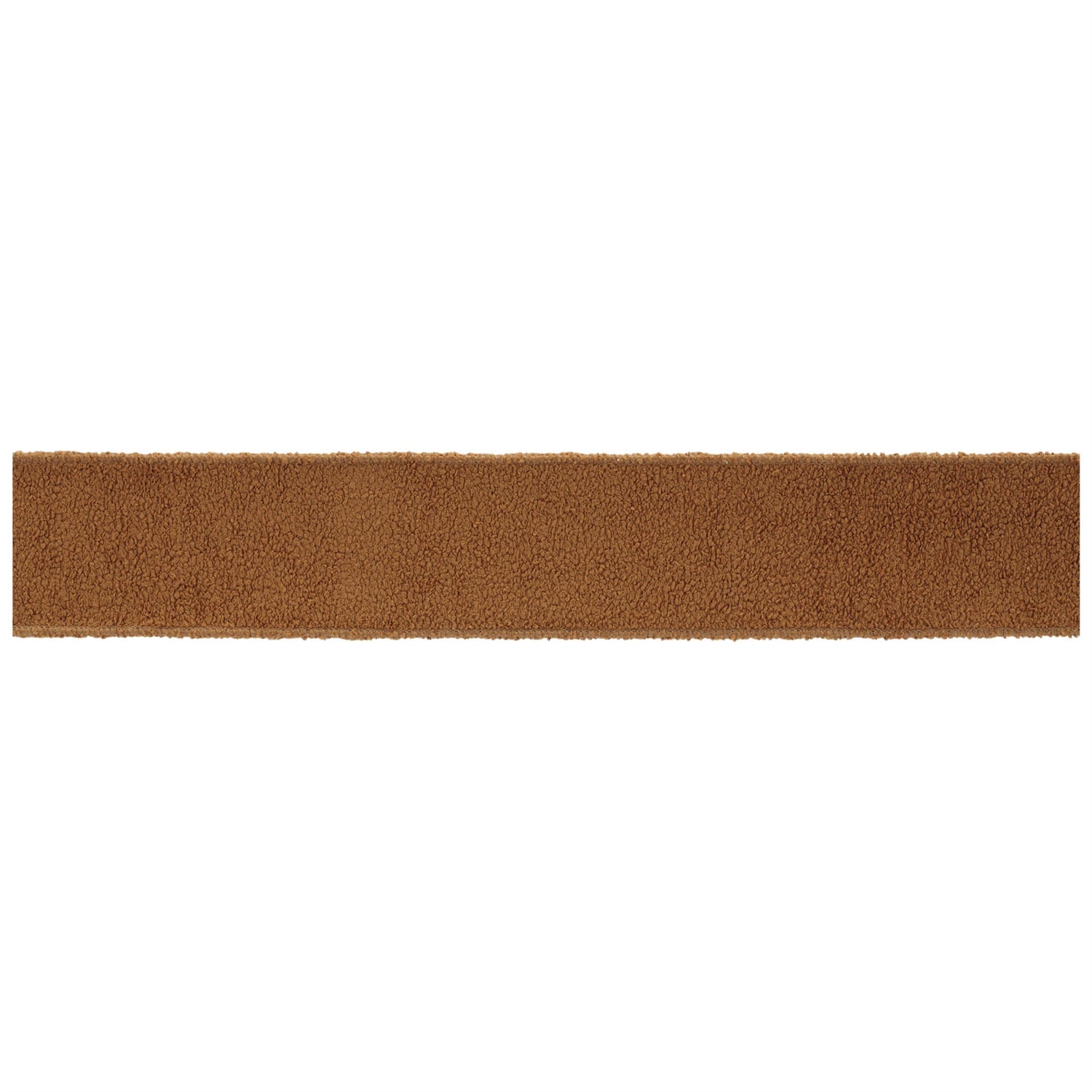 Fuzzy brown wired ribbon set of 2 – plush textured polyester-nylon, 2.5\" x 5 yds each, wired edges | RRO Home
