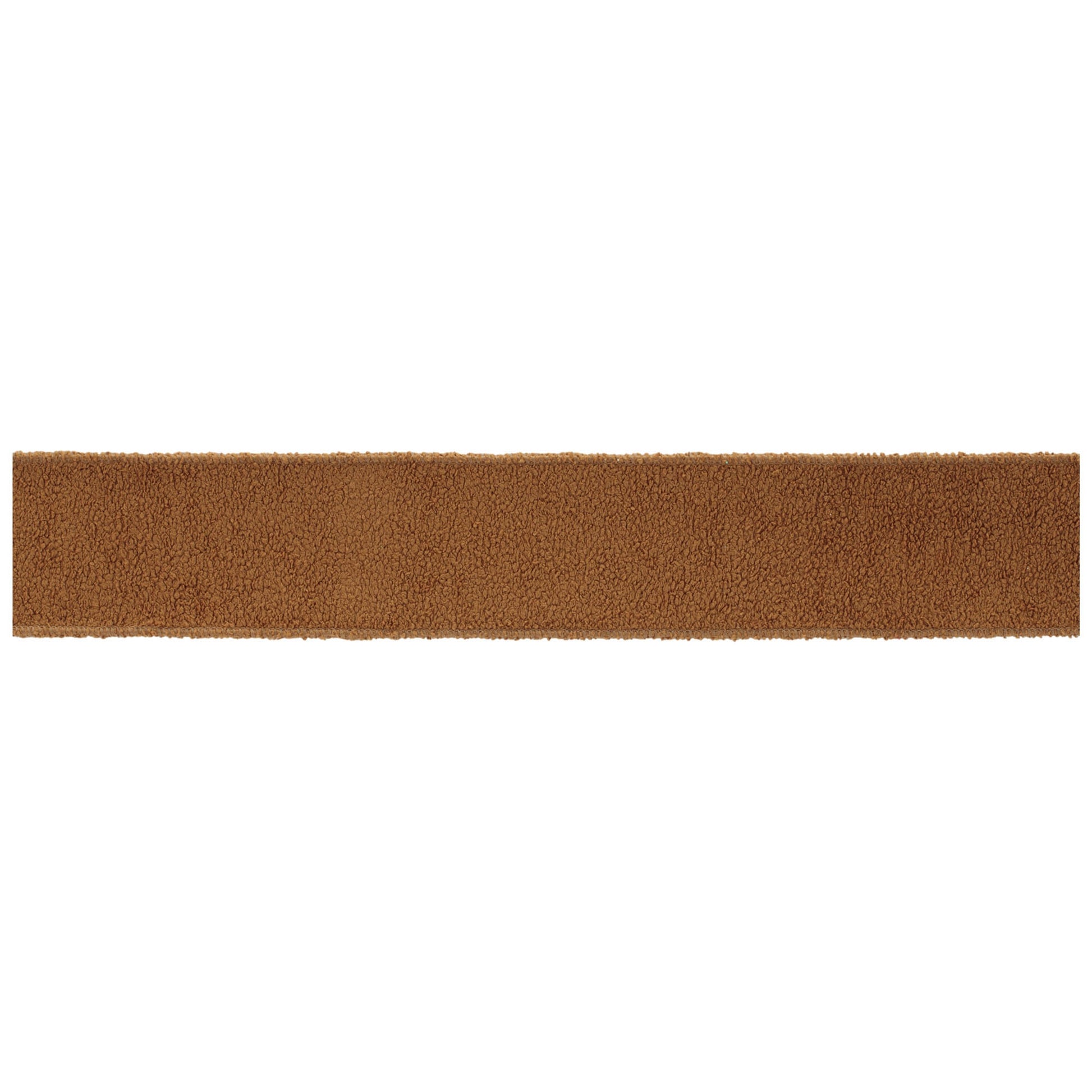 Fuzzy brown wired ribbon set of 2 – plush textured polyester-nylon, 2.5\" x 5 yds each, wired edges | RRO Home
