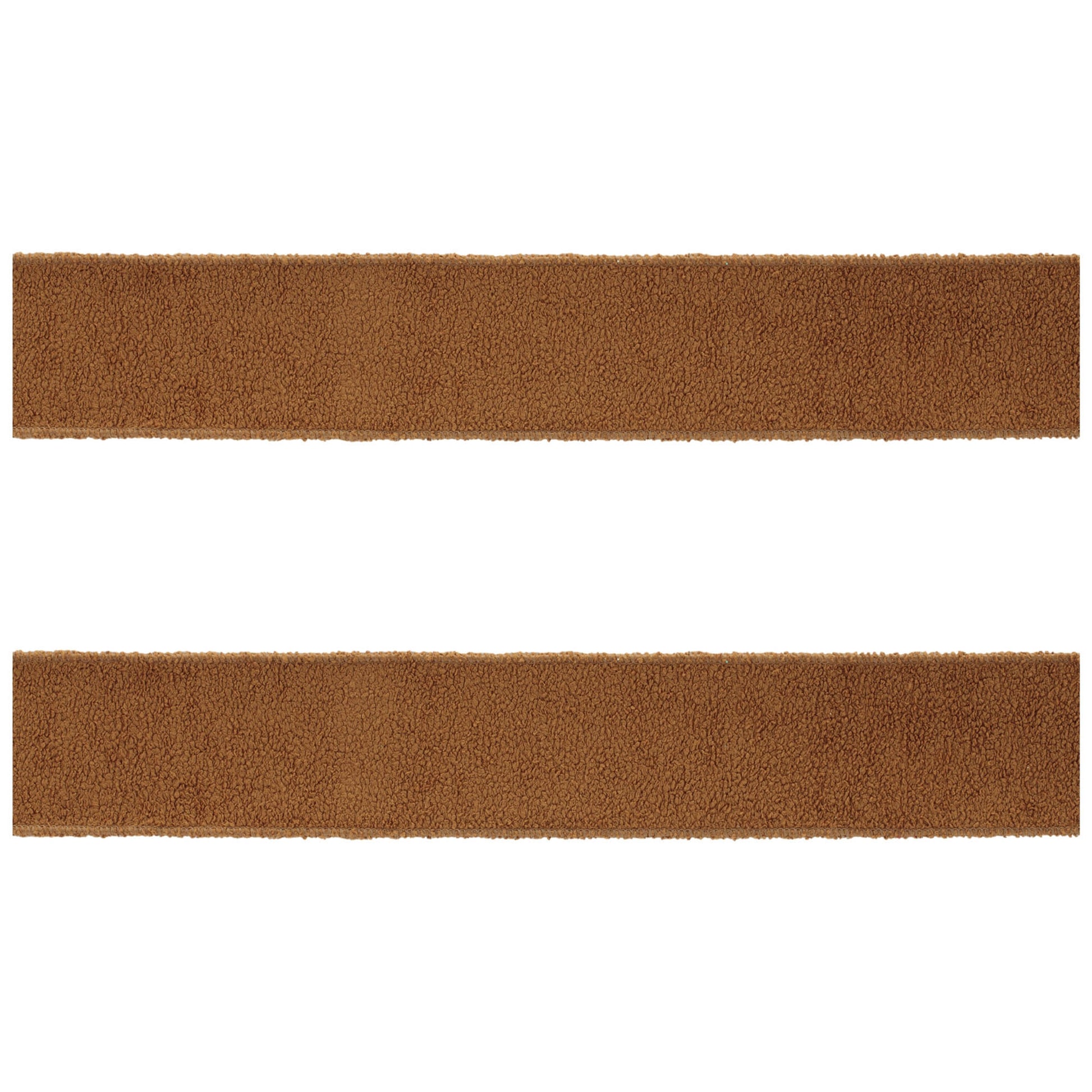 Fuzzy brown wired ribbon set of 2 – plush textured polyester-nylon, 2.5\" x 5 yds each, wired edges | RRO Home
