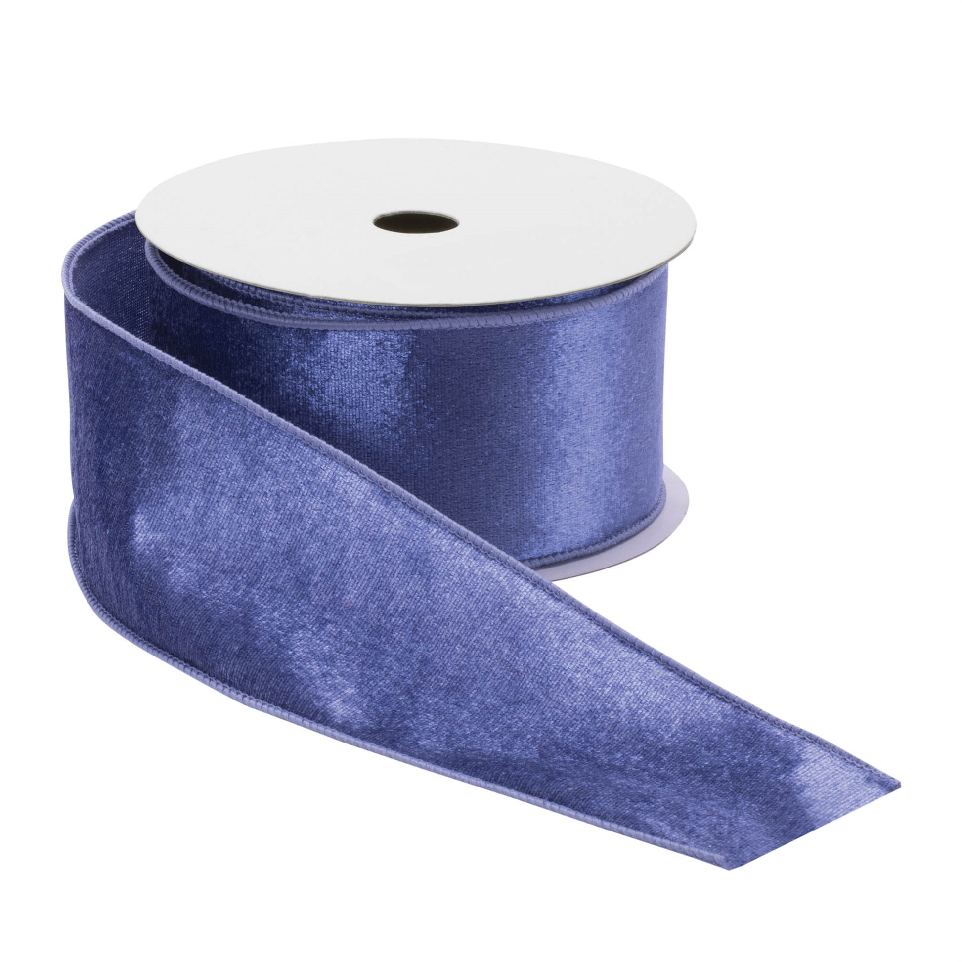 Blue wired ribbon set of 2 – 2.5″ × 10 yards each, soft polyester with wired edges for shaping | RRO Home
