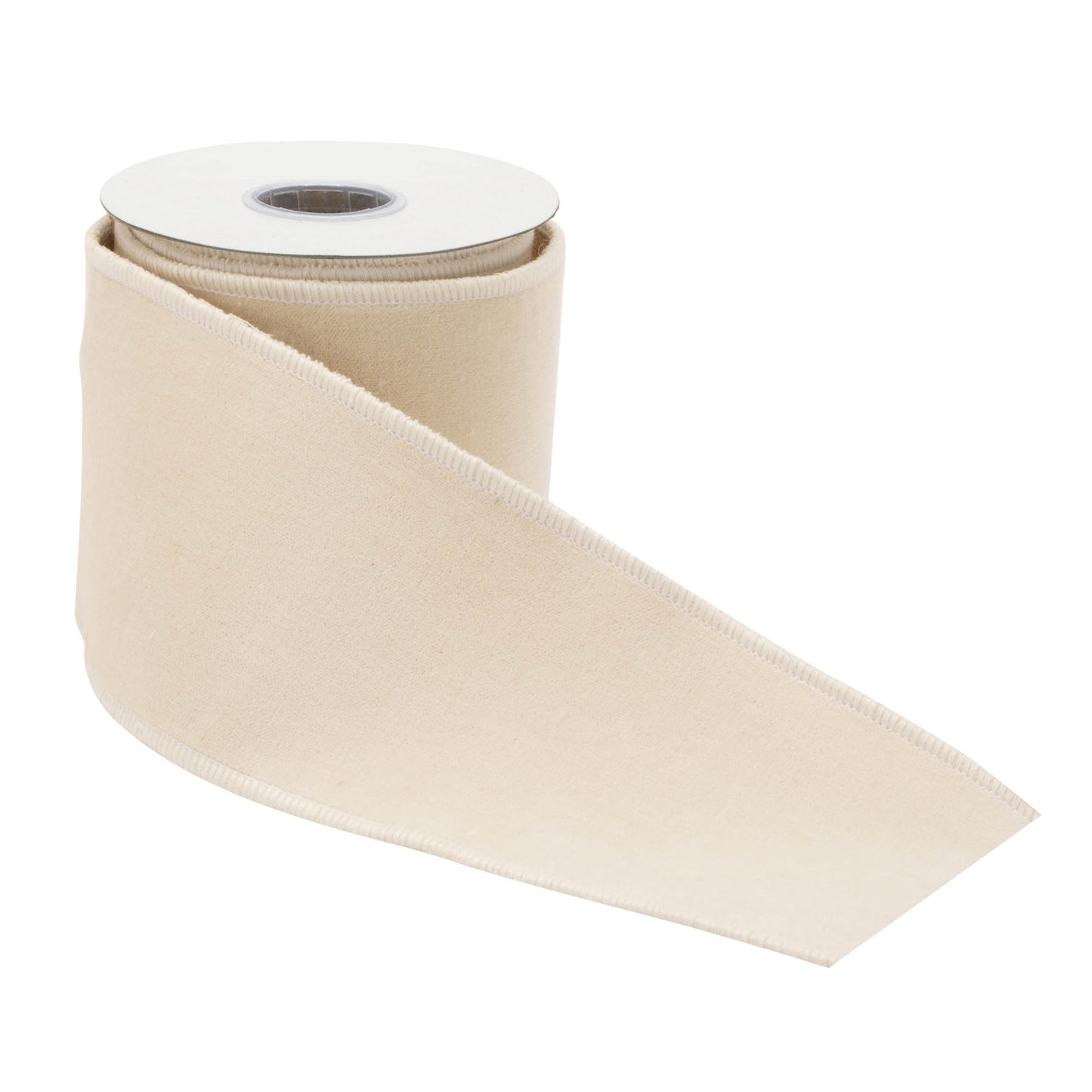 4″ wide blush pink wired ribbon roll, 5 yards long, with shaped edges for bows and seasonal décor
