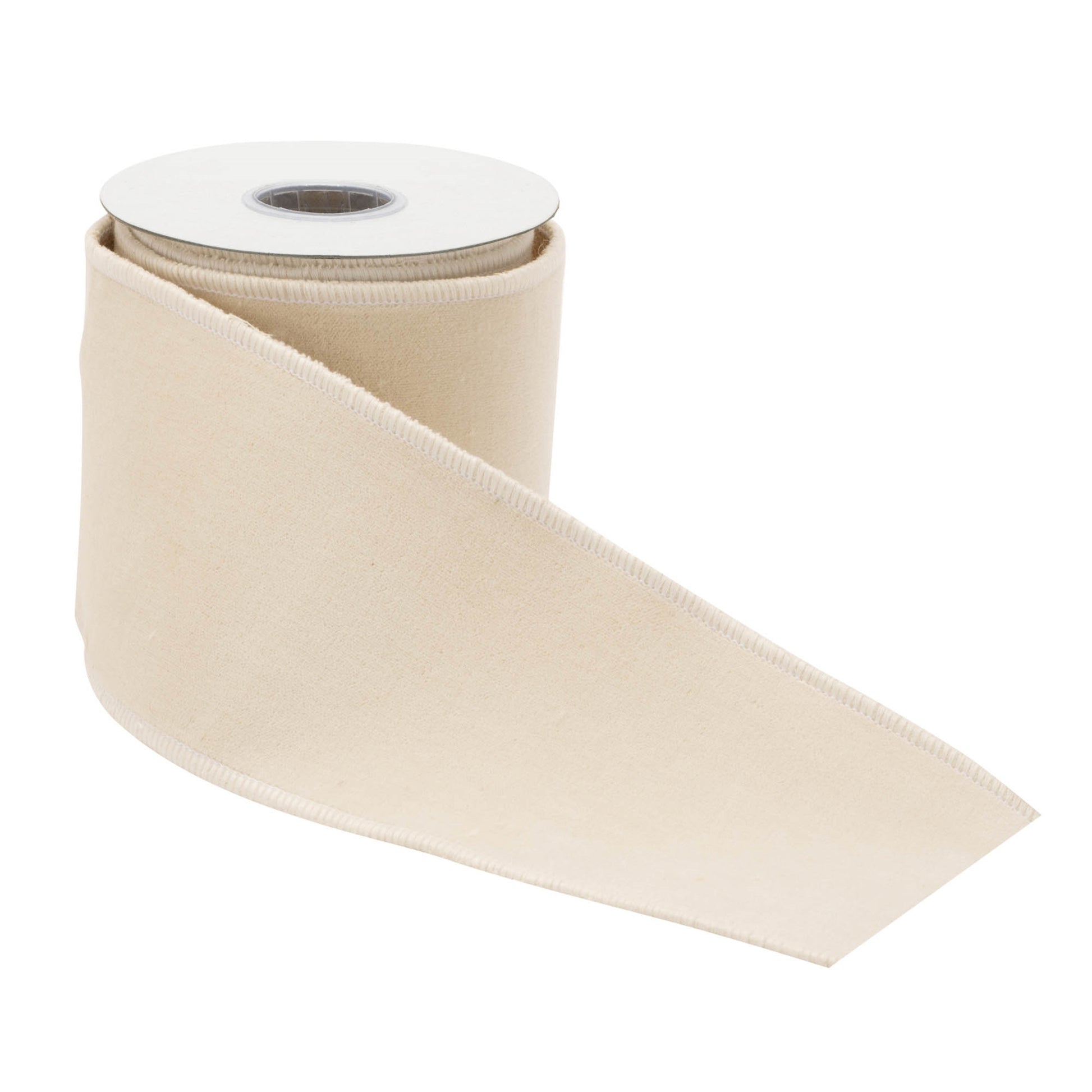 4″ wide blush pink wired ribbon roll, 5 yards long, with shaped edges for bows and seasonal décor
