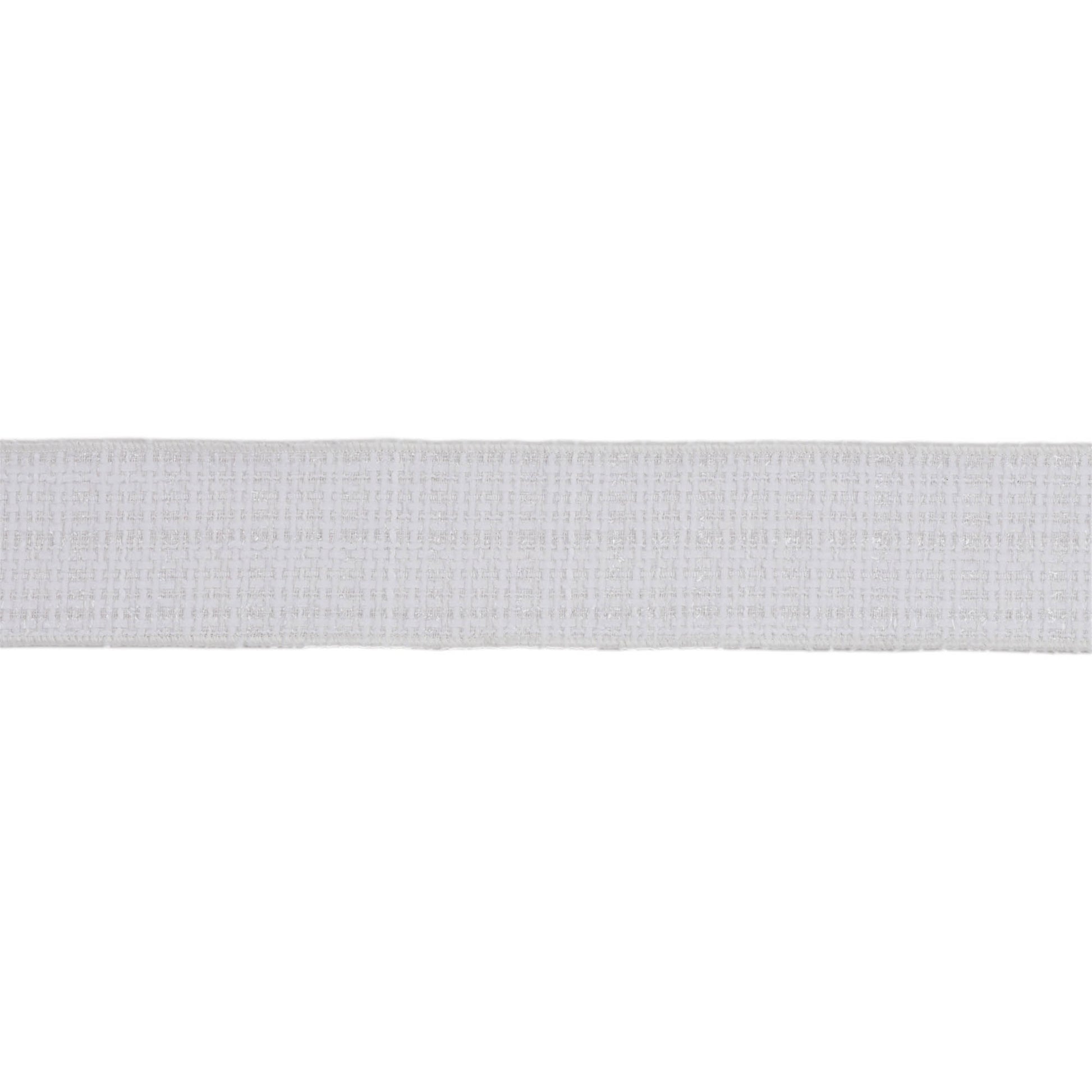 White-toned gold wired ribbon roll, 2.5″ × 5 yards, soft polyester with wired edges for shaping bows and wreaths
