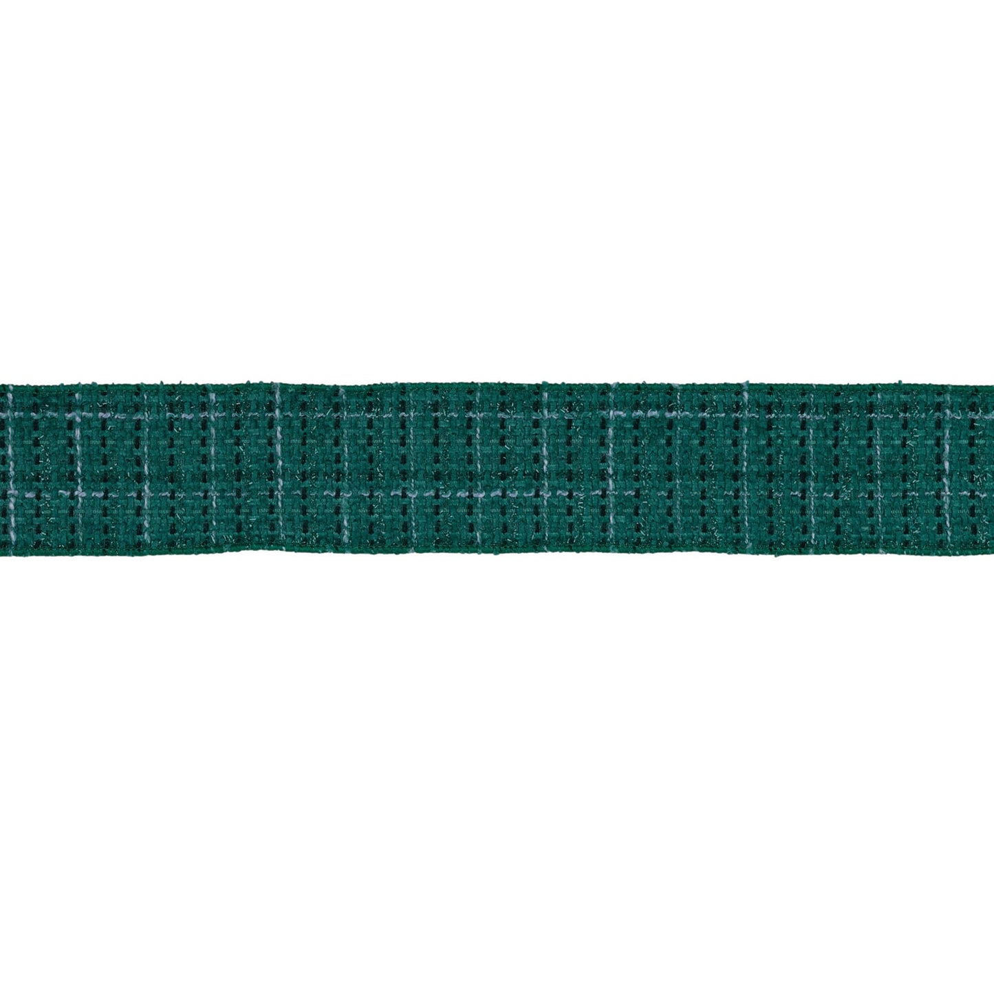 Blue and green Tattersall plaid wired ribbon, 2.5″ wide × 5 yards, with wired edges for shaping wreaths and bows
