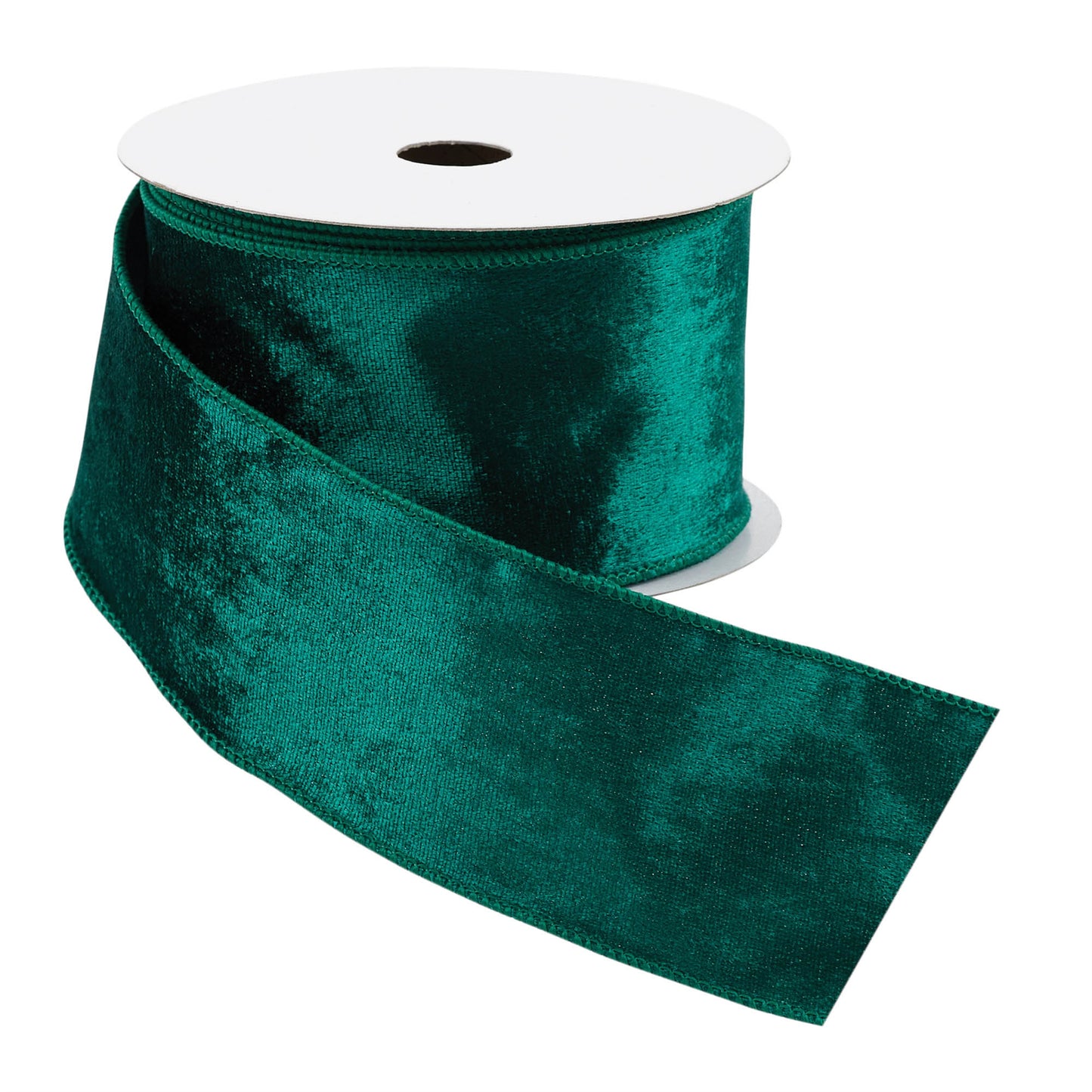Teal blue wired ribbon roll, 2.5″ wide × 10 yards with wired edges—perfect for shaping bows, wreaths, and holiday décor
