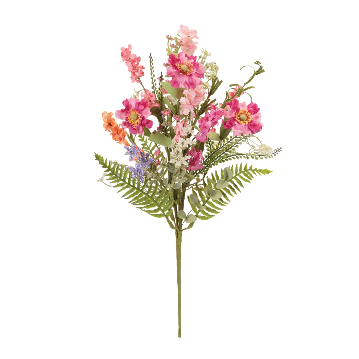 21 inch faux floral bouquet arranged in a vase for home decor