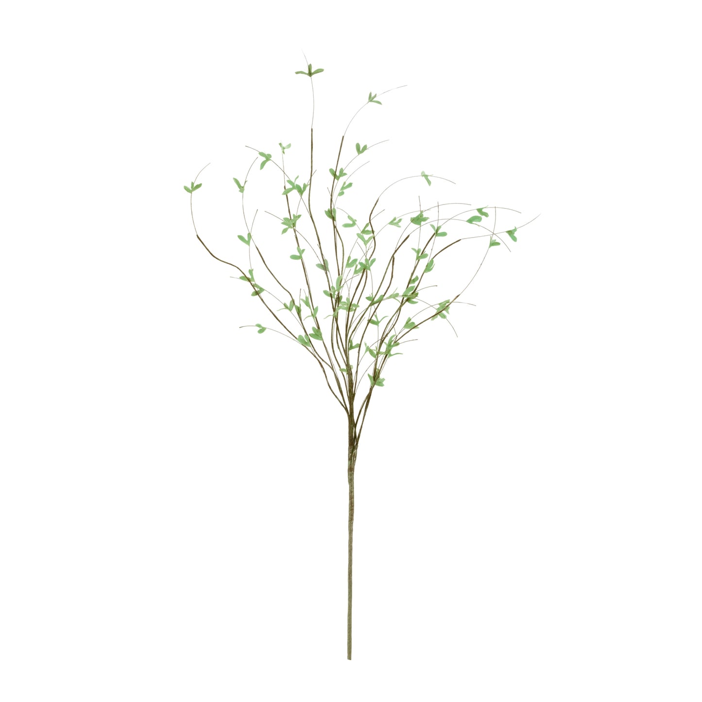 Set of 4 mini leaf twig branches with natural green foliage and twig accents
