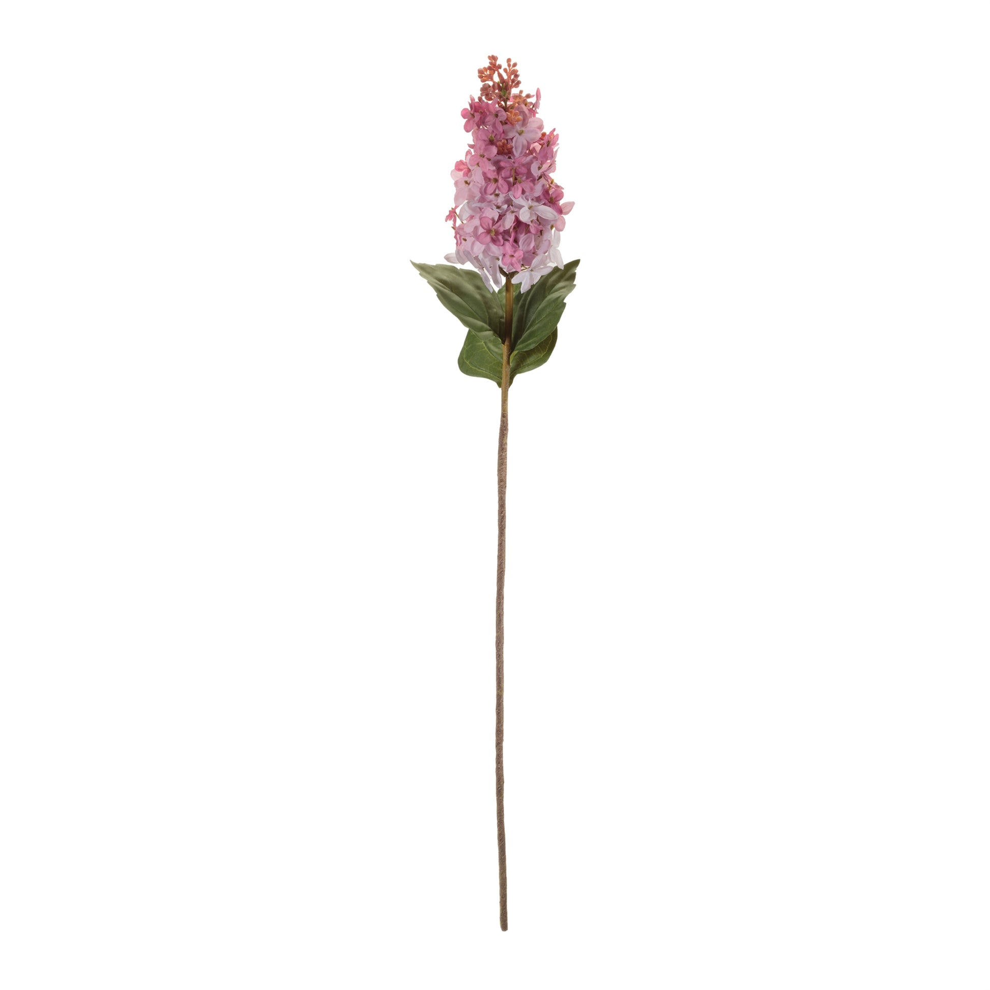 Tall spring floral arrangement in a vase using pink lilac stems