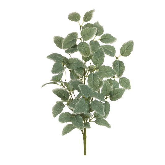 Set of 2 variegated foliage sprays with wired stems, natural green tones
