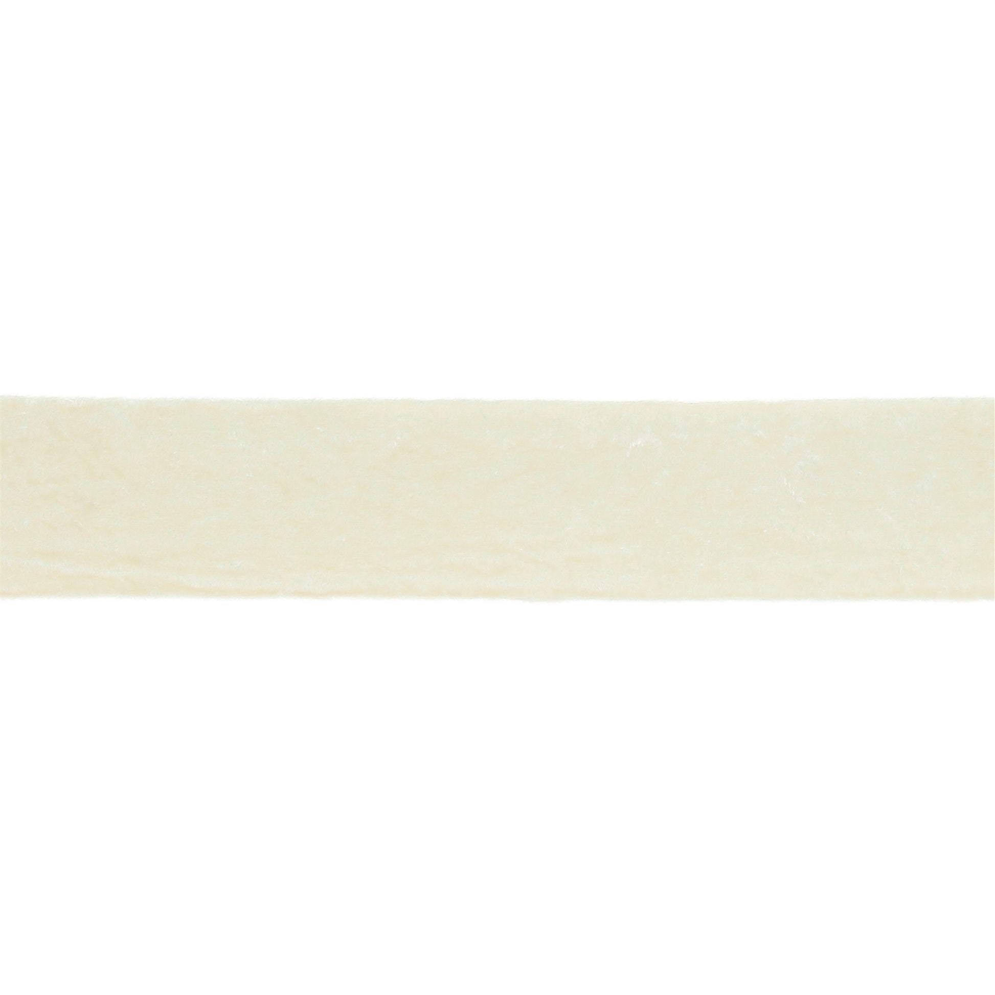 Beige velvet ribbon roll, 2″ wide × 10 yards, with raw fringed edges for flowing bows, wreaths, and rustic décor

