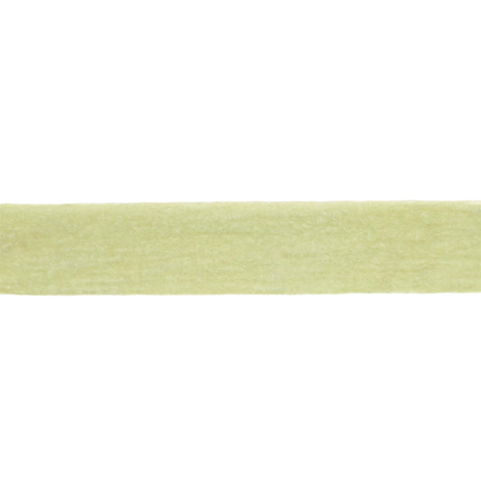 Green velvet ribbon roll, 2″ wide × 10 yards with raw fringed edges for soft, flowing wreaths and bows
