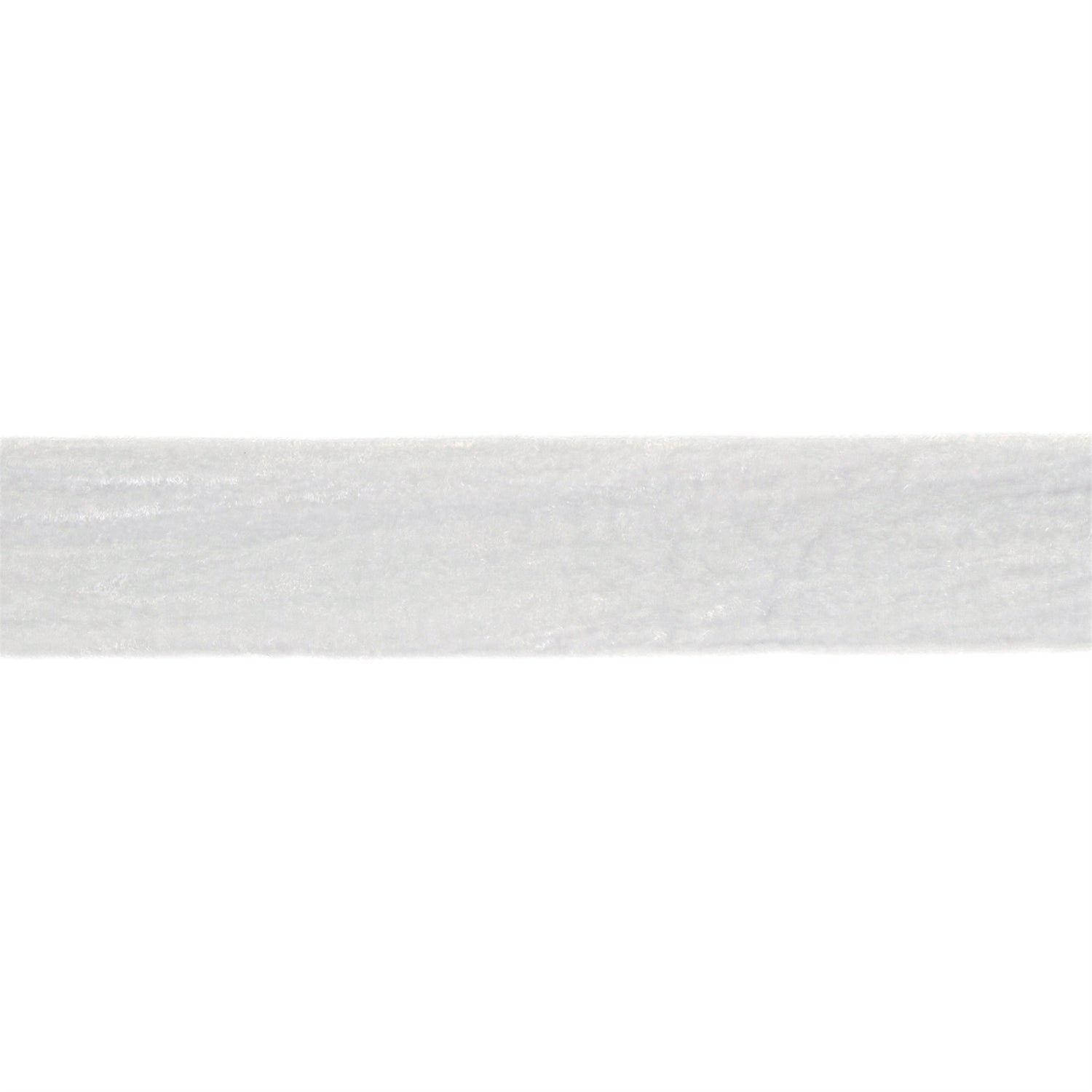 Silver and white velvet ribbon roll, 2″ wide × 10 yards with raw fringed edges—unwired for natural drape in wreaths and bows