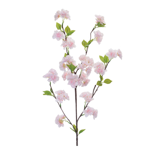 Set of six apple blossom branches with pink and white blossoms and realistic branch detailing for spring décor
