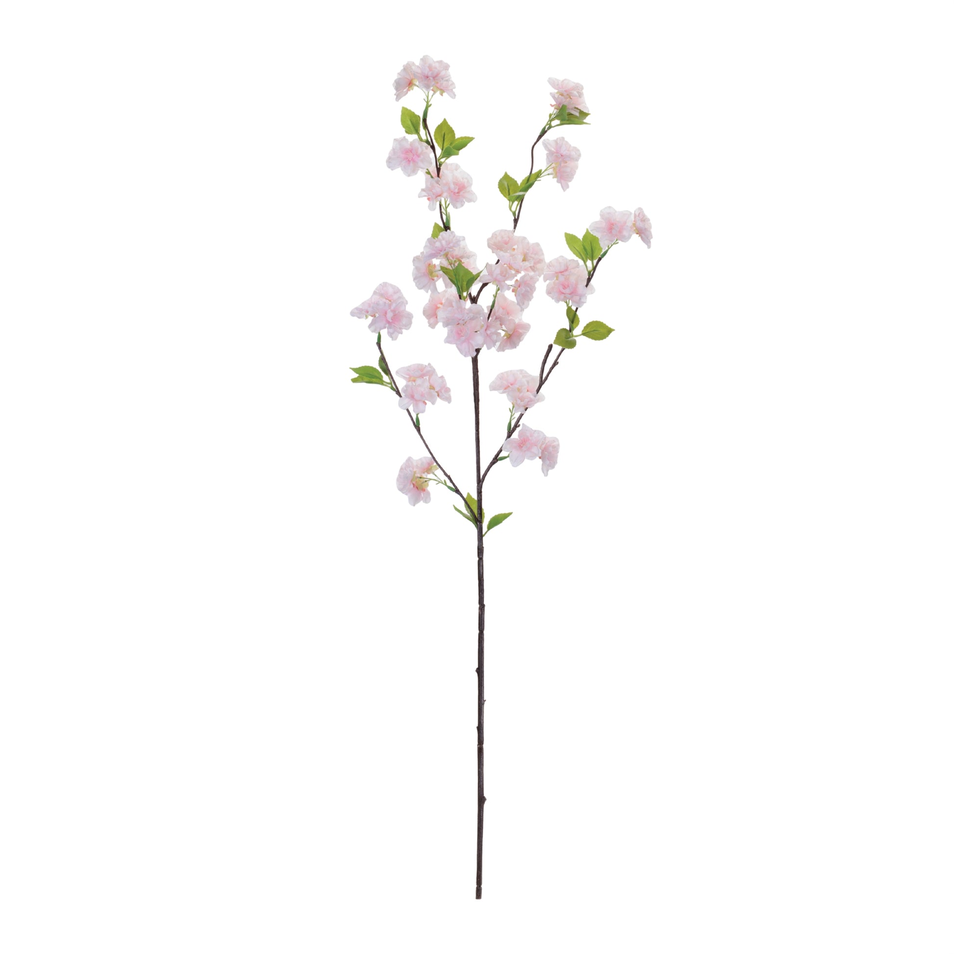Set of six apple blossom branches with pink and white blossoms and realistic branch detailing for spring décor
