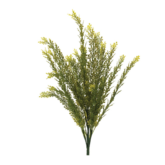 Set of six baby tears foliage bushes in vibrant green with delicate leaves and wired stems for interior décor
