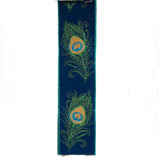 Peacock Double Wire Ribbon Ribbon Kurt S. Adler, Inc.   