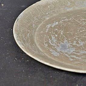 RRO Home weathered metal plate styled with seasonal decor showing farmhouse centerpiece idea